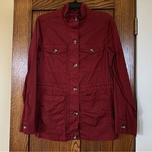 Sonoma - Burgundy Wine Lightweight Utility Zip Up Jacket Womens 

Size Medium